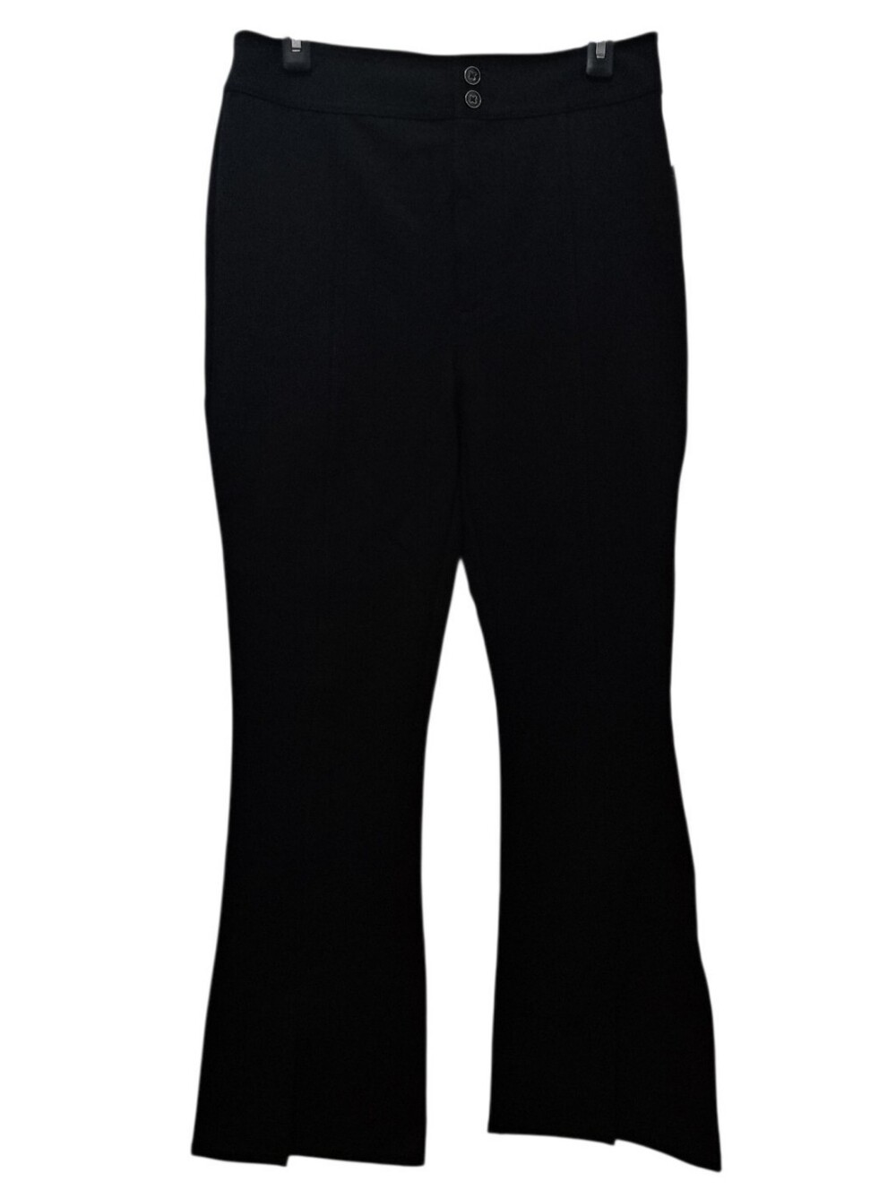 Maeve By Anthropologie Slit Front Casual Goth Chic Ponte Pants Sz 10 Black NWT